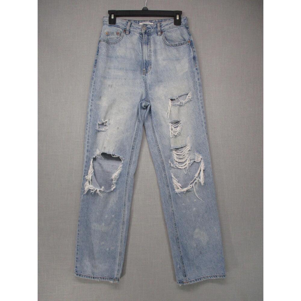 PACSUN Y2K Light Wash Distressed Trendy Relaxed Boyfriend Jeans‎ Women Size 28